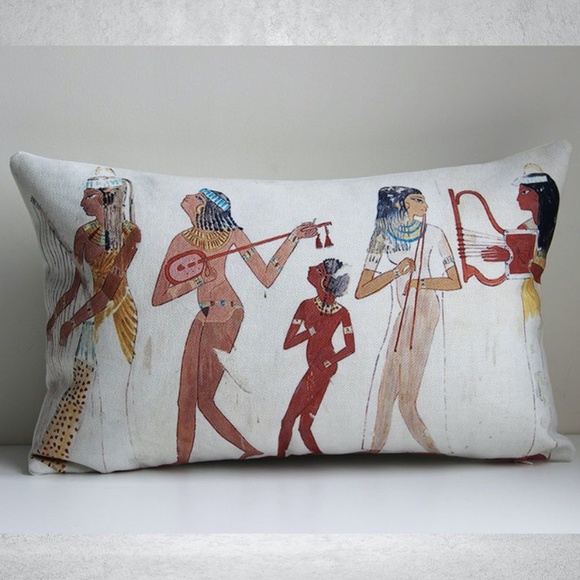 Ancient Egypt Murals Pillow or Cushion Cover - Picture 1 of 4